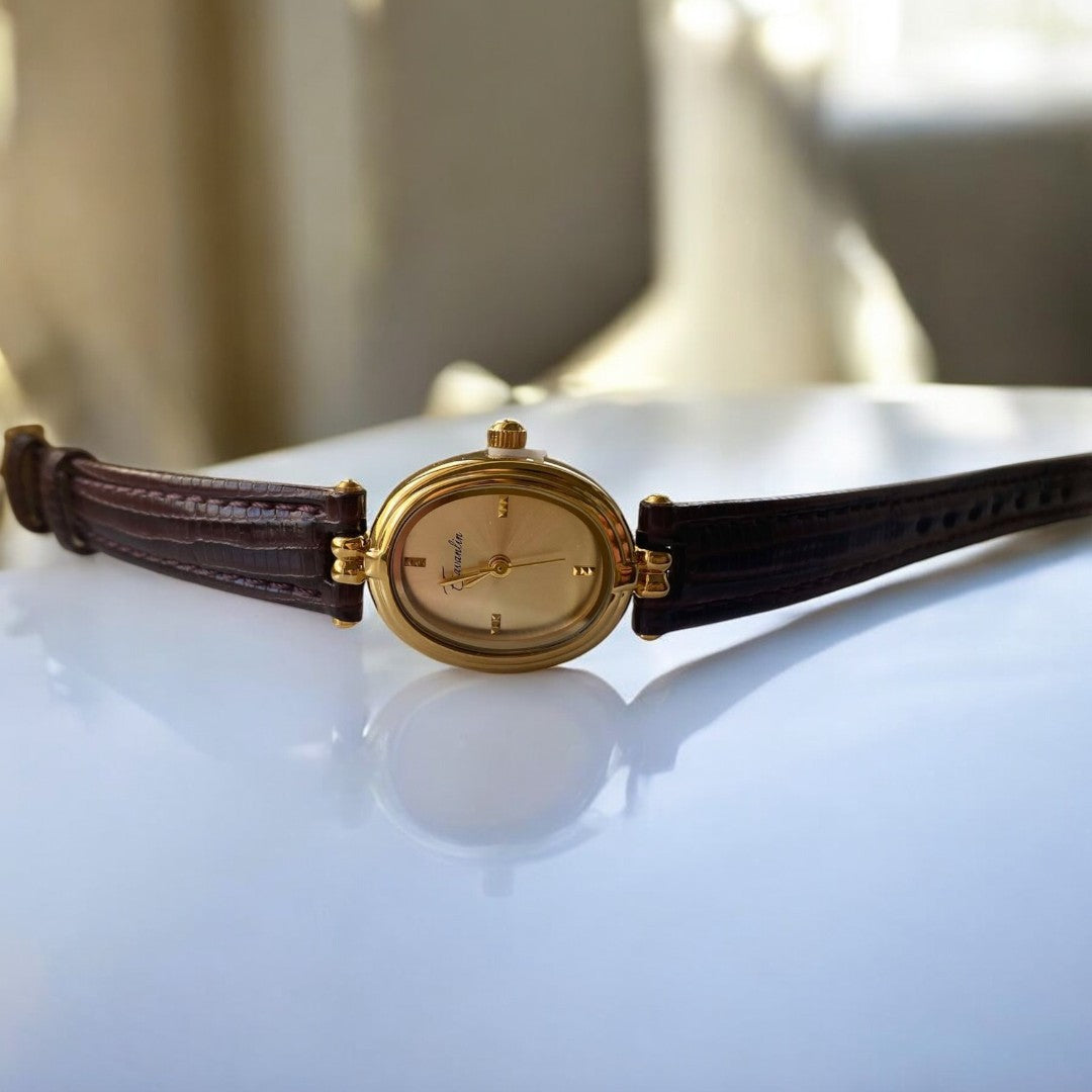 Vintage Brown Leather Watch