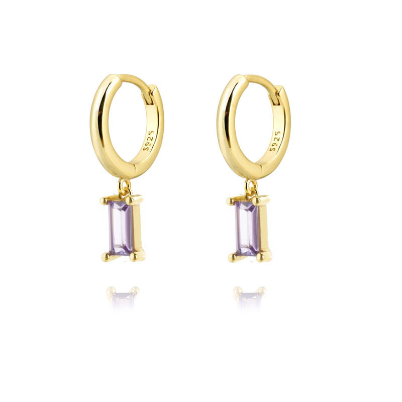 Gold Silver Huggies Dangle Hoop Earrings