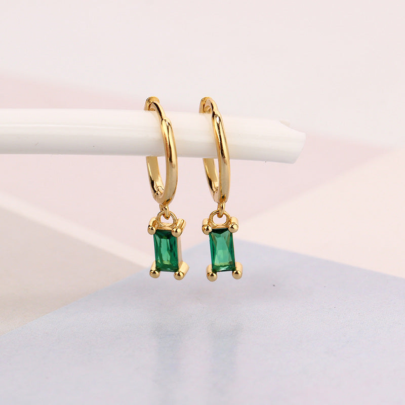 Gold Silver Huggies Dangle Hoop Earrings