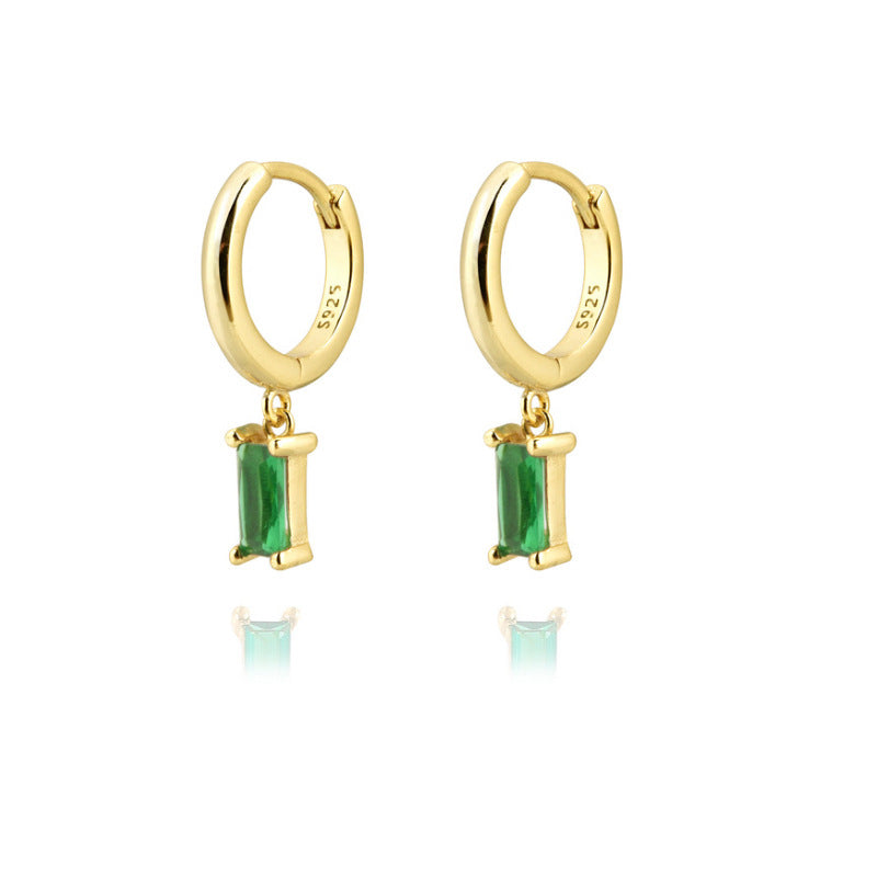 Gold Silver Huggies Dangle Hoop Earrings