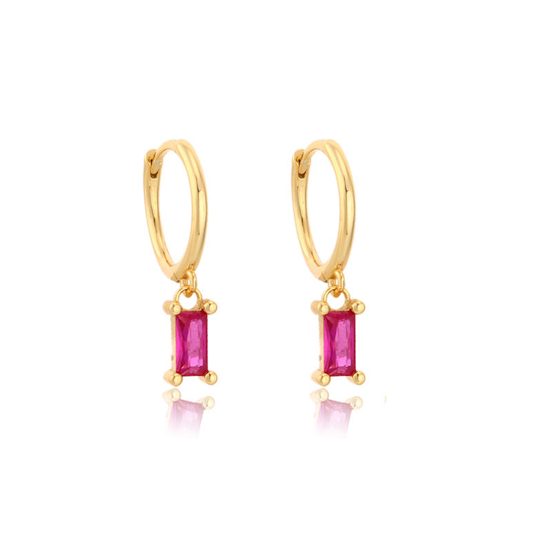 Gold Silver Huggies Dangle Hoop Earrings