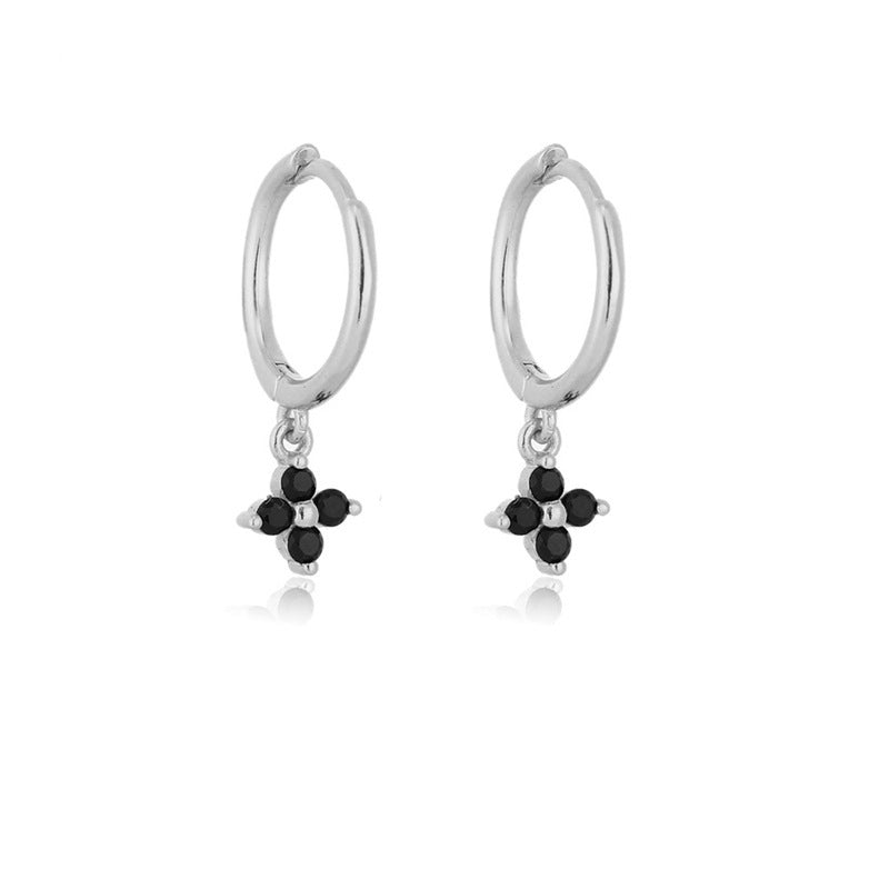 Gold Silver Dangle Hoop Earrings