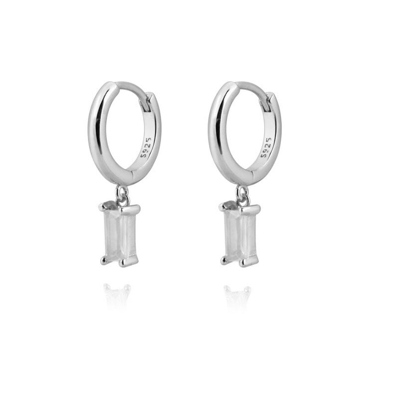 Gold Silver Huggies Dangle Hoop Earrings