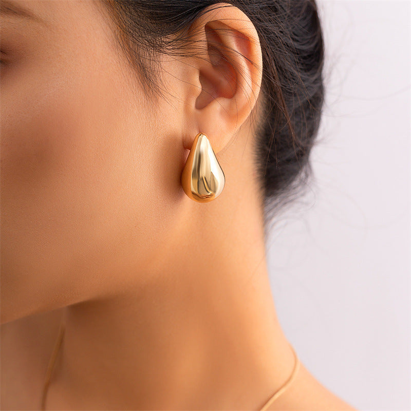 18K Teardrop Gold Earrings