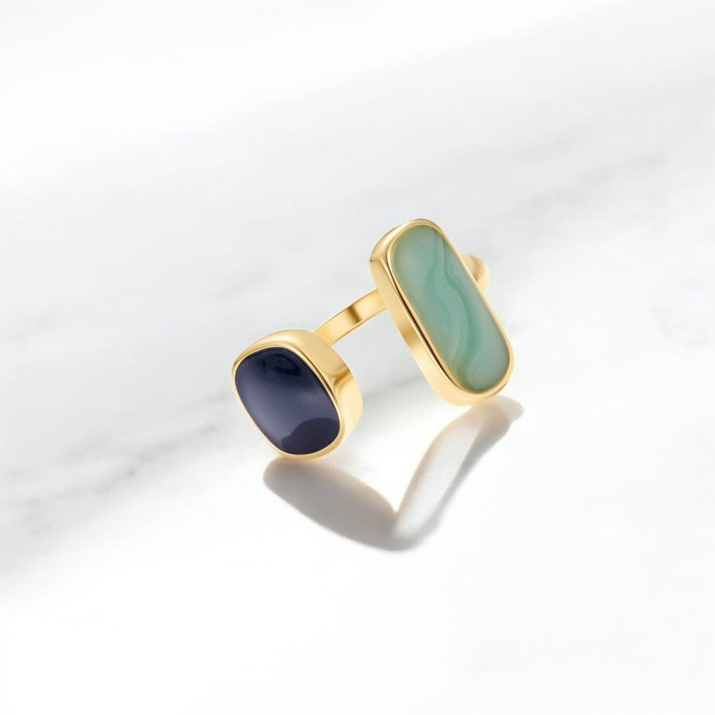 18K Gold Aquamarine Ring