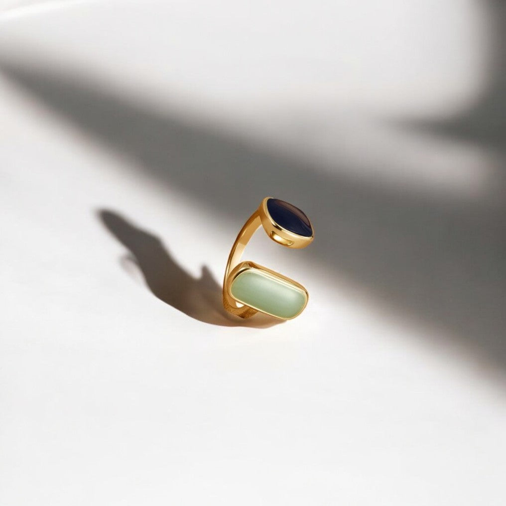 18K Gold Aquamarine Ring