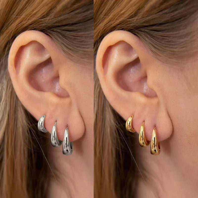 3 Piece Royal Hoop Earring Set