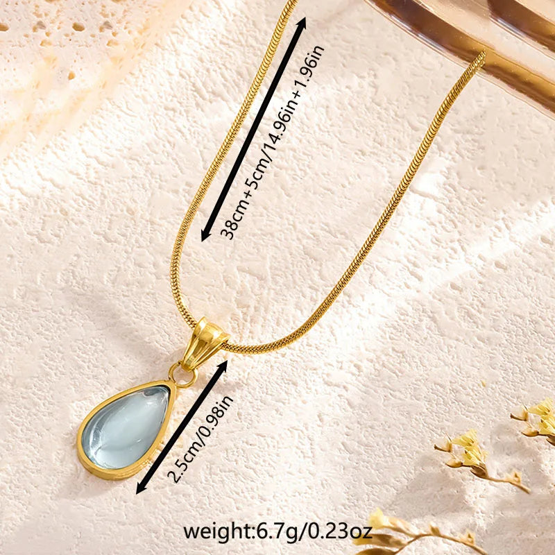 18K Gold Waterdrop Necklace