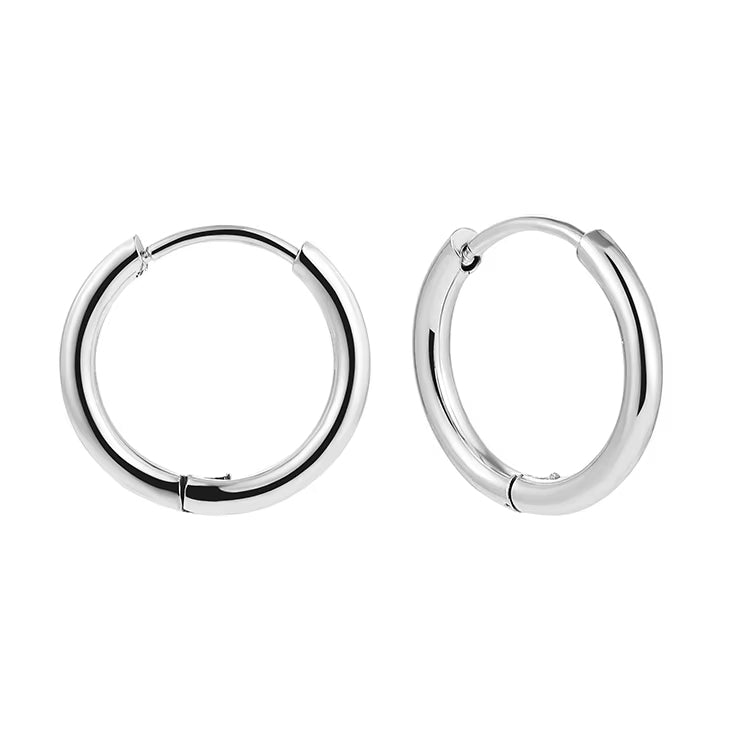 14K Gold Classic Round Hoop Earrings