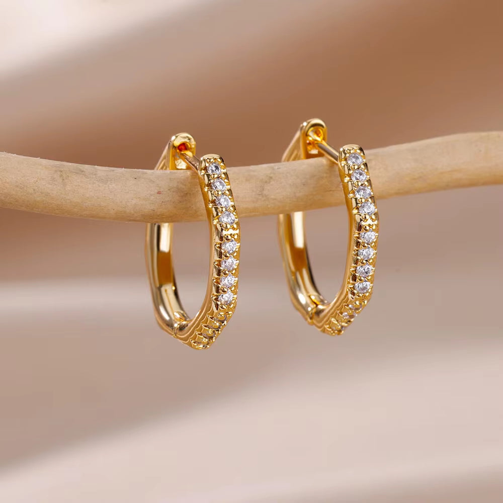 Polygon Sparkle Earrings