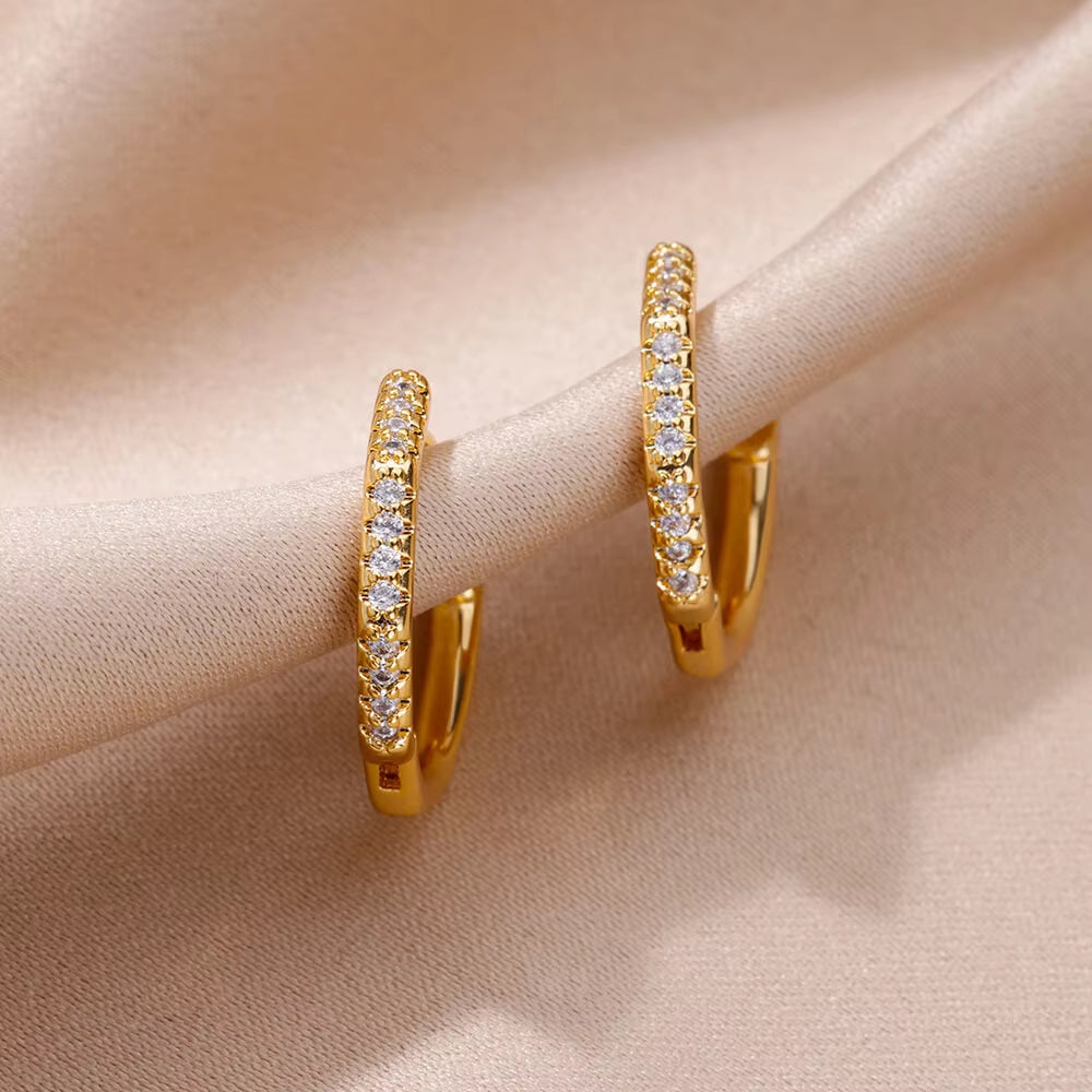 Polygon Sparkle Earrings
