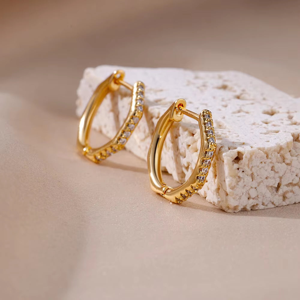 Polygon Sparkle Earrings