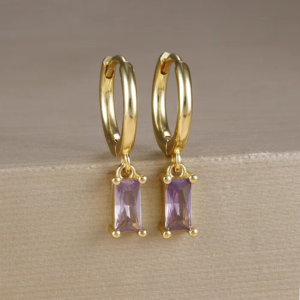 Dangle Hoop Huggies Earrings