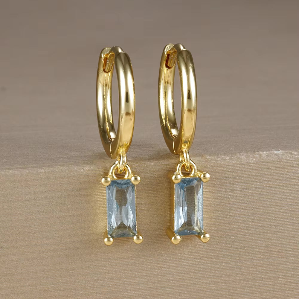 Dangle Hoop Huggies Earrings