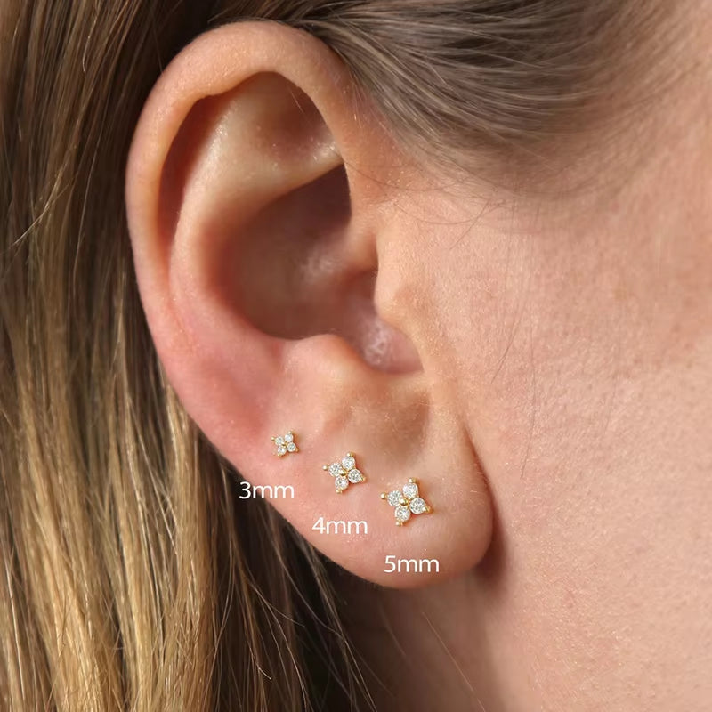 Flower Stud Earrings Set