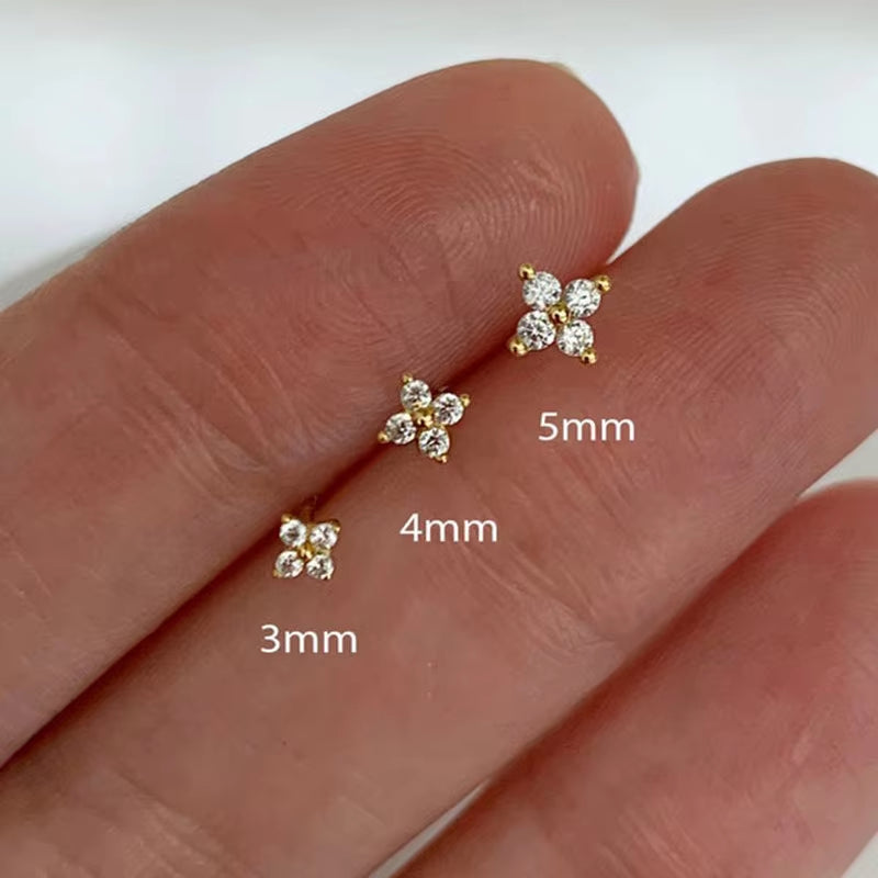 Flower Stud Earrings Set