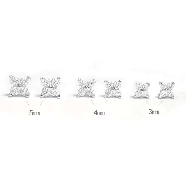Flower Stud Earrings Set