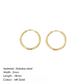 14K Gold Classic Round Hoop Earrings