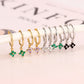 Gold Silver Dangle Hoop Earrings