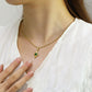 18K Gold Opal Stone Necklace