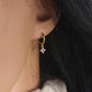Gold Silver Dangle Hoop Earrings