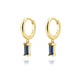 Gold Silver Huggies Dangle Hoop Earrings