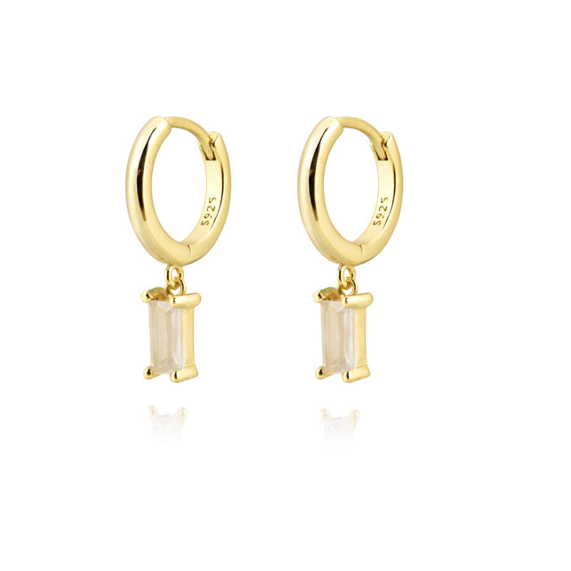 Gold Silver Huggies Dangle Hoop Earrings