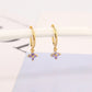 Gold Silver Dangle Hoop Earrings