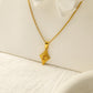 18K Gold Opal Stone Necklace