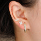 3 Piece Hoop Stud Earring Set