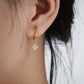 White Gold Silver Dangle Earring