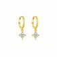White Gold Silver Dangle Earring
