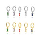 Gold Silver Huggies Dangle Hoop Earrings