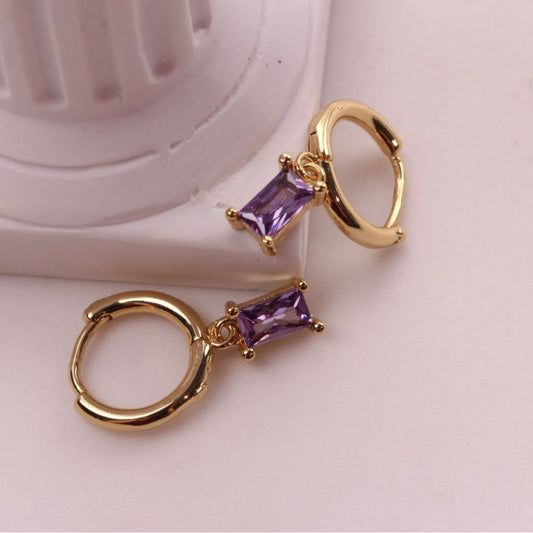 Dangle Hoop Huggies Earrings