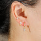 3 Piece Dangle Hoop Huggies Earrings Set