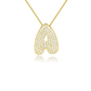 18K Gold Bubble Initial Diamond Necklace