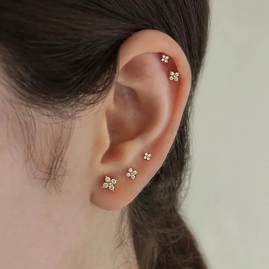 Flower Stud Earrings Set