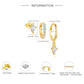 3 Piece Dangle Hoop Earring Set