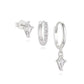 3 Piece Dangle Hoop Earring Set