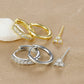 3 Piece Pure Hoop Star Earring Set