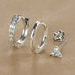 3 Piece Pure Hoop Star Earring Set