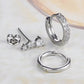 3 Piece Nova Hoop Star Earring Set