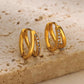 Double Hoop Huggie Earrings Set