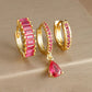 3 Piece Gemstone Earring Set