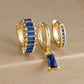3 Piece Gemstone Earring Set