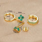 18K Gold Multicolor Earring Set