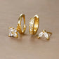 18K Gold Multicolor Earring Set