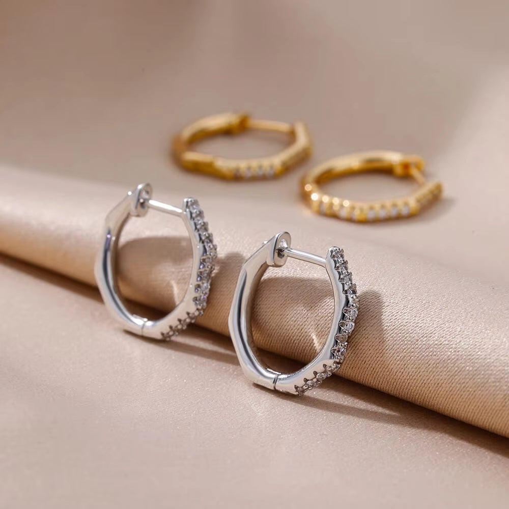 Polygon Sparkle Earrings