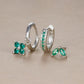 18K Gold Multicolor Earring Set