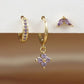18K Gold Multicolor Earring Set